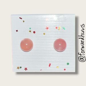 Bundle Sale 3 for $15 | Sparkly Pink Resin Stud Earrings – Confetti Glitter Dome